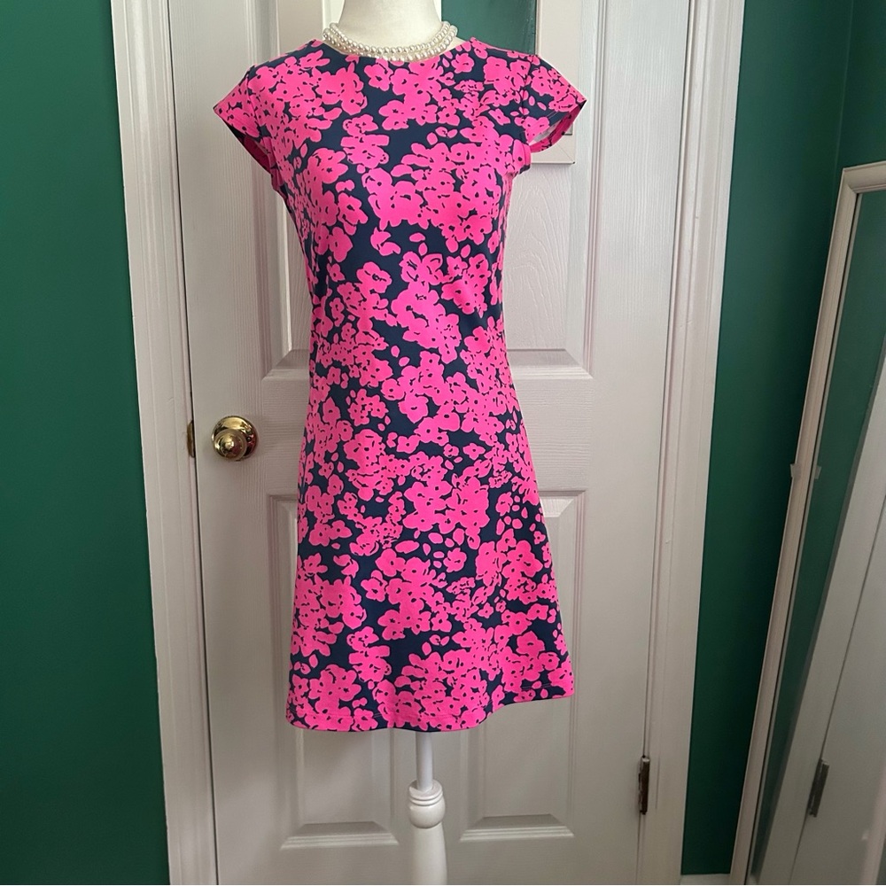 MAHI GOLD Hot Piink and Navy floral dress XS